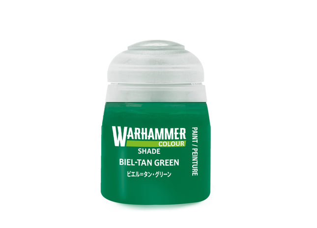 Gamers Guild AZ Citadel Warhammer Colour Paint: Shade - Biel-Tan Green (18ml) Games-Workshop