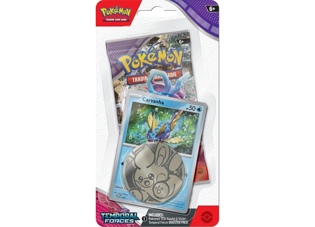 Gamers Guild AZ Clearance Pokemon Scarlet and Violet 5 Temporal Forcest Checklane Blister - Carvanha Pokemon