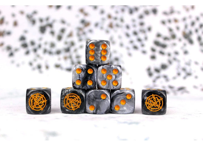Gamers Guild AZ Conquest Conquest: Dweghom Faction Dice On Gray Swirl Para-Bellum Games