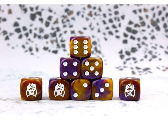 Gamers Guild AZ Conquest Conquest: Old Dominion Faction Dice on Purple and Gold Para-Bellum Games