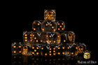 Gamers Guild AZ Conquest Conquest: Spires Translucent Black Swirl Dice w/ Spires Gold Pips Baron of Dice
