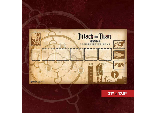 Gamers Guild AZ Cryptozoic Attack on Titan: Deck-Building Game - Season One Playmat (Pre-Order) GTS