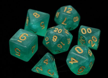 Gamers Guild AZ Die Hard Die Hard Dice: 7 Piece RPG Set - Hakuro with Gold Discontinue