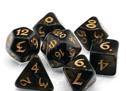 Gamers Guild AZ Die Hard Die Hard Dice 7 Piece RPG Set - Wilderun w/ Gold Discontinue