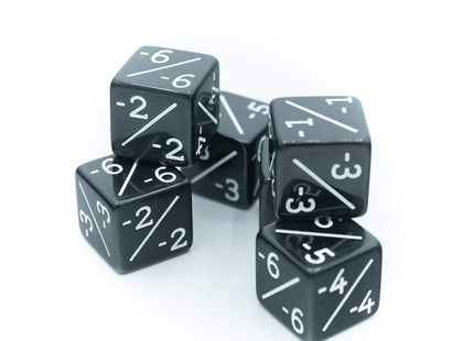 Gamers Guild AZ Die Hard Die Hard Dice - Black MTG Negative Power - Toughness Counters - Six Pack Die Hard
