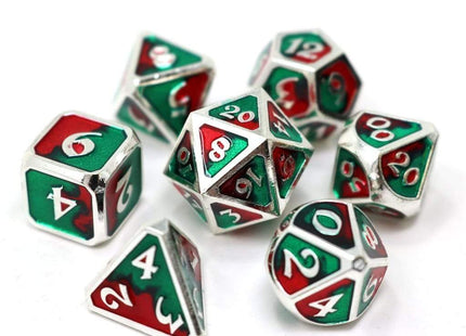 Gamers Guild AZ Die Hard Die Hard Metal Dice - 7 Piece Set - Holly Daze Die Hard
