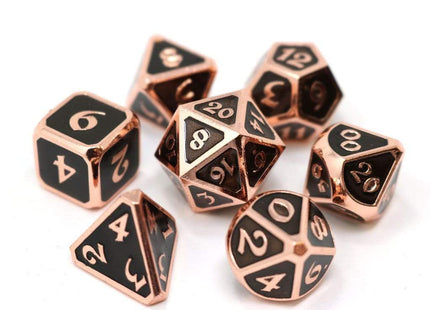 Gamers Guild AZ Die Hard Die Hard Metal Dice - 7-piece Set - Mythica Copper Onyx Die Hard