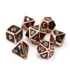 Gamers Guild AZ Die Hard Die Hard Metal Dice - 7-piece Set - Mythica Copper Onyx Die Hard