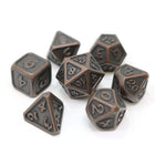 Gamers Guild AZ Die Hard Die Hard Metal Dice - 7-piece Set - Mythica Dark Copper Die Hard