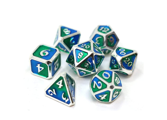 Gamers Guild AZ Die Hard Die Hard Metal Dice - 7 piece Set - Spellbinder Gaia Die Hard