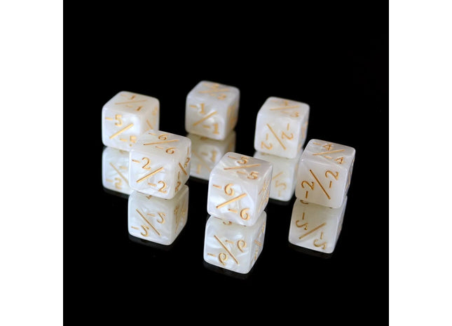 Gamers Guild AZ Die Hard Negative 6pc Counter Set - Pearl for MTG Die Hard
