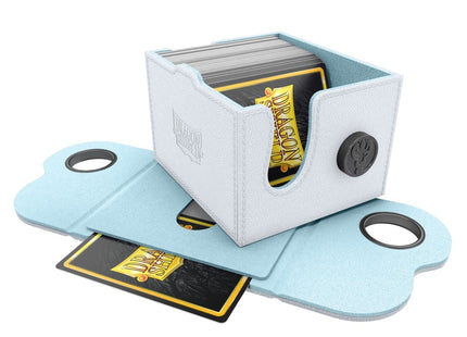 Gamers Guild AZ Dragon Shield Dragon Shield Dragon Lock System: Deck Box 150+ - White & Aqua (Pre-Order) Southern Hobby