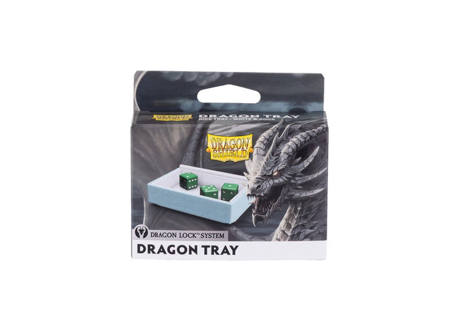 Gamers Guild AZ Dragon Shield Dragon Shield Dragon Lock System: Dragon Tray - White & Aqua (Pre-Order) Southern Hobby