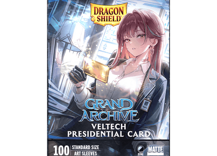 Gamers Guild AZ Dragon Shield Dragon Shield Sleeves: Grand Archive Standard Matte Dual Art - Veltech, Presidential Card 100ct (Pre-Order) Discontinue