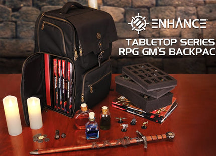 Gamers Guild AZ Enhance Gaming Enhance: Tabletop RPG GM's Backpack - Black AGD