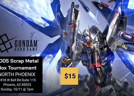 Gamers Guild AZ Event Tickets NPHX - 10/11 @ 7pm - Gundam Card Game GD05 Box Tournament (Scrap Metal) Gamers Guild AZ