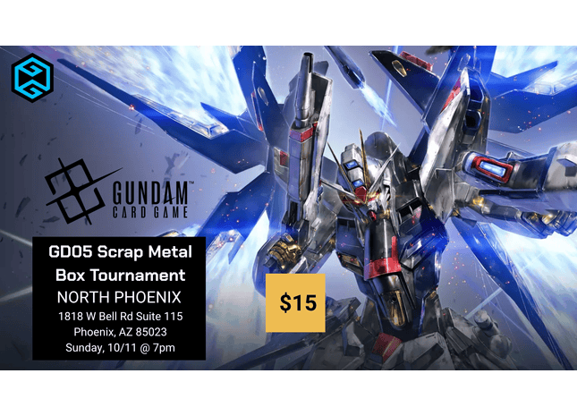 Gamers Guild AZ Event Tickets NPHX - 10/11 @ 7pm - Gundam Card Game GD05 Box Tournament (Scrap Metal) Gamers Guild AZ