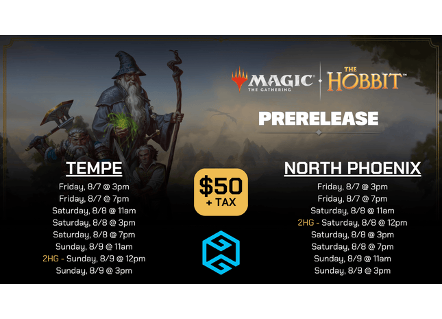 Gamers Guild AZ Event Tickets NPHX - 8/7 @ 3PM - MTG The Hobbit Prerelease Gamers Guild AZ