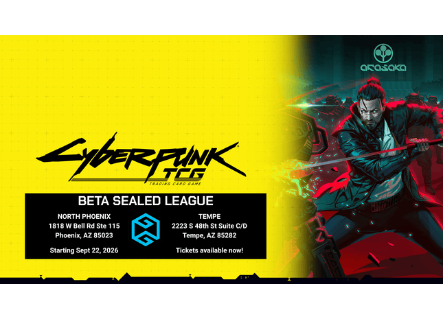 Gamers Guild AZ Event Tickets NPHX - Cyberpunk TCG Beta Sealed League Gamers Guild AZ