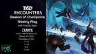 Gamers Guild AZ Event Tickets Ryan's RPG Room - D&D Encounters Season of Champions Weekly Play - Thursdays 7pm Gamers Guild AZ