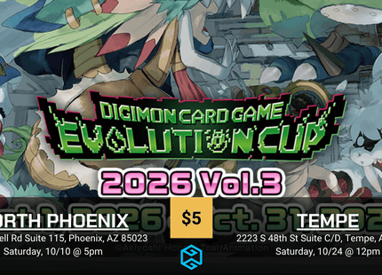Gamers Guild AZ Event Tickets Tempe - 10/24 @ 12pm - Digimon Evolution Cup 2026 Vol. 3 Gamers Guild AZ