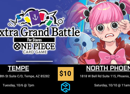 Gamers Guild AZ Event Tickets Tempe - 10/6 @ 7pm - ONE PIECE CARD GAME Extra Grand Battle for Stores 2026 September-October Gamers Guild AZ
