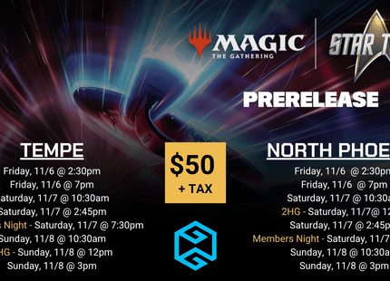 Gamers Guild AZ Event Tickets Tempe - 11/6 @ 2:30pm - MTG Star Trek Prerelease Gamers Guild AZ
