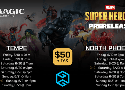 Gamers Guild AZ Event Tickets Tempe - 6/19 @ 3PM - MTG Marvel Superheroes Prerelease Gamers Guild AZ