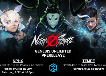 Gamers Guild AZ Event Tickets Tempe - 8/23 @ 6:30pm - Neuroscape TCG Genesis Unlimited Prerelease Gamers Guild AZ