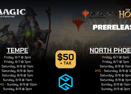 Gamers Guild AZ Event Tickets Tempe - 8/7 @ 3PM - MTG The Hobbit Prerelease Gamers Guild AZ