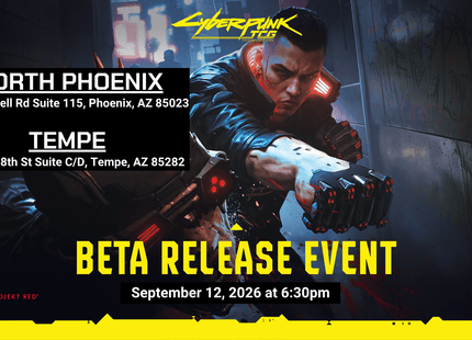 Gamers Guild AZ Event Tickets Tempe - 9/12 @ 6:30pm - Cyberpunk TCG Beta Event Gamers Guild AZ