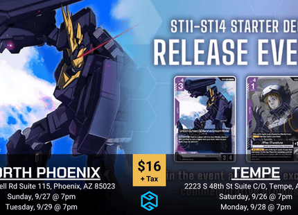 Gamers Guild AZ Event Tickets Tempe - 9/26 @ 7pm - Gundam Card Game ST11-14 Release Event Gamers Guild AZ
