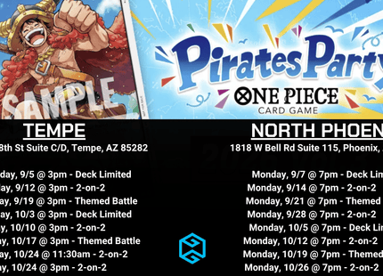 Gamers Guild AZ Event Tickets Tempe - 9/5 @ 3pm - One Piece Pirates Party 2026 Vol. 3 (Limited Deck Battle) Gamers Guild AZ