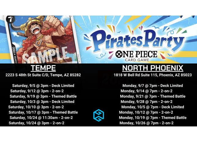 Gamers Guild AZ Event Tickets Tempe - 9/5 @ 3pm - One Piece Pirates Party 2026 Vol. 3 (Limited Deck Battle) Gamers Guild AZ