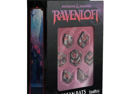 Gamers Guild AZ Fanroll D&D: Mists of Ravenloft D20 - Barovian Bats Inclusion 7-Dice Set (Pre-Order) ACD Distribution