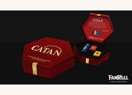 Gamers Guild AZ Fanroll Fanroll: Catan Premium Robber and Metal Dice Set: Cat's Eye Aquamarine (Pre-Order) GTS