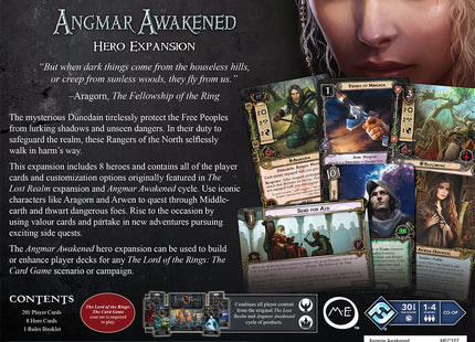 Gamers Guild AZ Fantasy Flight Games The Lord of the Rings: The Card Game - Angmar Awakened Hero Expansion Asmodee