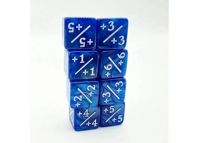 Gamers Guild AZ Foam Brain Games +1/+1 Pearl Blue Dice Counters Foam Brain Games