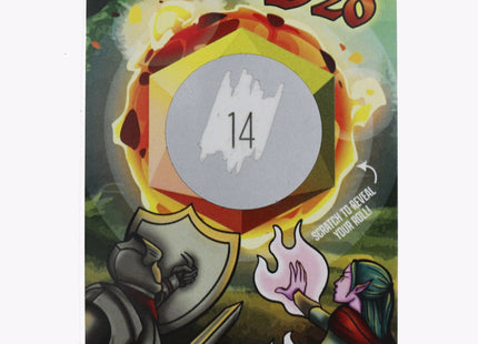 Gamers Guild AZ Foam Brain Games Emergency D20 Scratch Off Card Foam Brain Games