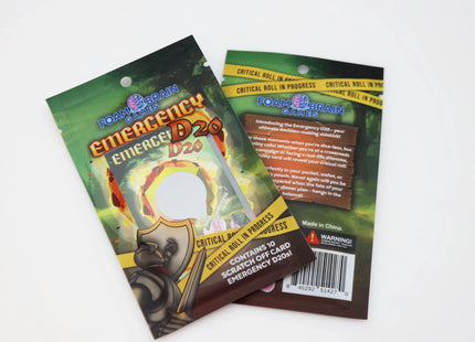 Gamers Guild AZ Foam Brain Games Emergency D20 Scratch Off Card Foam Brain Games