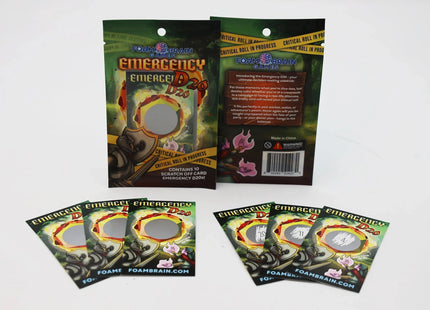 Gamers Guild AZ Foam Brain Games Emergency D20 Scratch Off Card Foam Brain Games