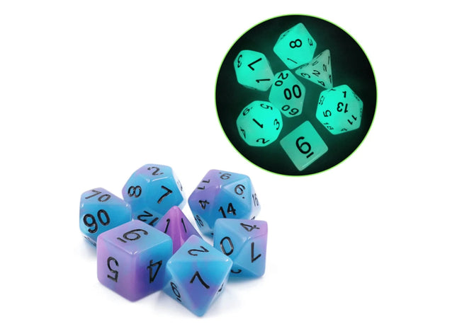 Gamers Guild AZ Foam Brain Games Glow in the Dark Supernova RPG Dice Set Foam Brain Games