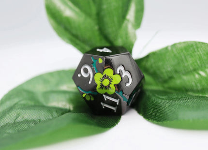 Gamers Guild AZ Foam Brain Games Metallic Bouquet: Dark Green Hellebore - Metal RPG Dice Set Foam Brain Games