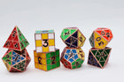 Gamers Guild AZ Foam Brain Games Puzzle Cube: Copper - Metal 8 piece Dice Set Foam Brain Games