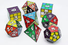 Gamers Guild AZ Foam Brain Games Puzzle Cube: Midnight Metal - Metal 8 piece Dice Set Foam Brain Games