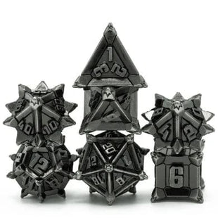Gamers Guild AZ Foam Brain Games Warrior's Flail: Silver - Metal RPG Dice Set (Pre-Order) Foam Brain Games
