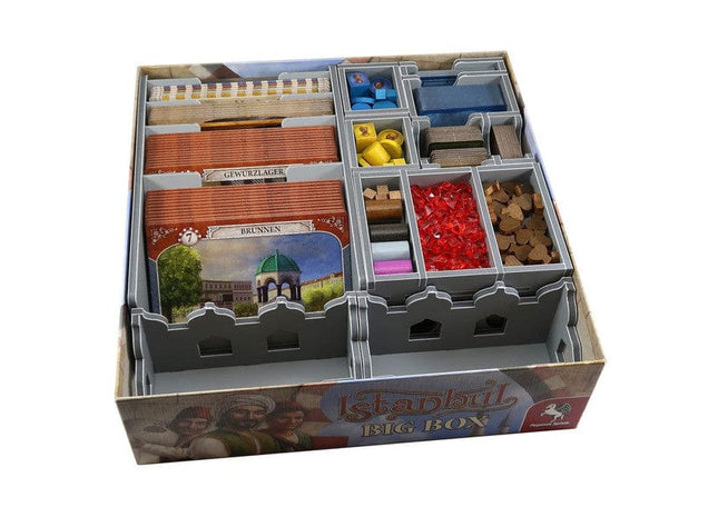 Gamers Guild AZ Folded Space Folded Space: Board Game Insert for Instanbul Regular or Big Box & Mocha & Baksheesh & Letters & Seals ACD Distribution
