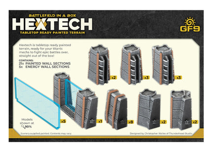 Gamers Guild AZ Gale Force Nine Hextech: Trinity City - Energy Walls Battlefront Group