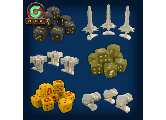 Gamers Guild AZ Gale Force Nine Star Trek Ascendancy: Terran / Tholian / Gorn Dice & Starbases (Pre-Order) Battlefront Group