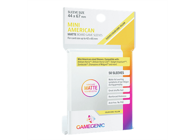 Gamers Guild AZ Gamegenic Gamegenic: Board Game Sleeves - Mini American Clear Matte (Pre-Order) Asmodee